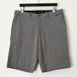 TRAVIS MATHEW Golf Shorts Gray Checkered 36